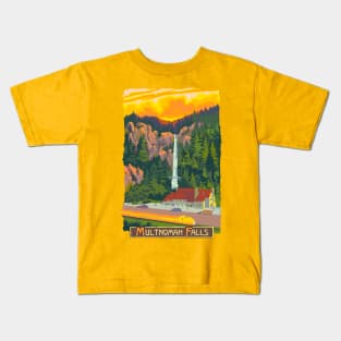 Multnomah Falls Kids T-Shirt